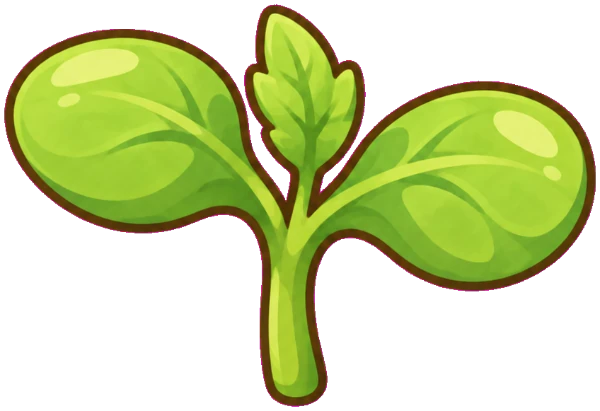A sprout in a pot