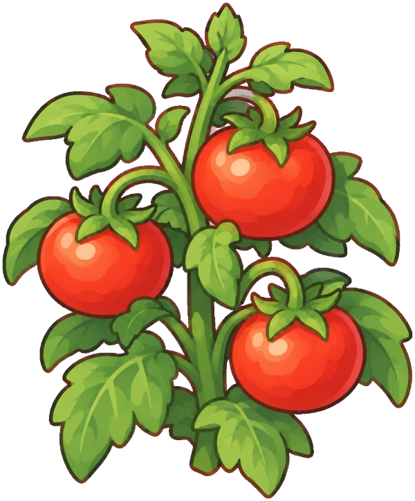 A ripe tomato